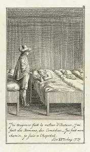 Sickbed Prints: Illustration for Le Sage's Gil Blas, 1783. Creator: Daniel Nikolaus Chodowiecki
