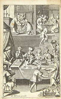 Cuisine Prints: Illustration for Le tombeau des delices du monde by Jean Puget de La Serre