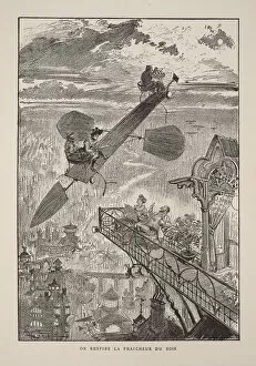 Science Fiction Gallery: Illustration for Le vingtieme siecle: La vie electrique. Artist: Robida, Albert (1848-1926)