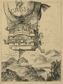 Robida Prints: Illustration for Le Vingtième Siècle by Albert Robida