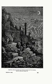 Flammarion Prints: Illustration from Les terres du ciel voyage astronomique sur les autres mondes by Camille