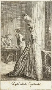 Illustration for Life of a Badly Brought Up Young Lady, 1779. Creator: Daniel Nikolaus Chodowiecki