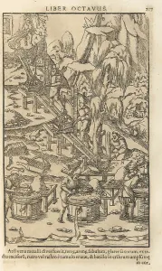 Alchemy Collection: Illustration from De re metallica libri XII by Georgius Agricola, 1556. Artist: Anonymous
