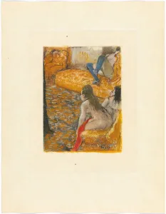 Prostitution Prints: Illustration for Mimes des courtisanes de Lucien by Pierre Louys