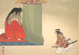 Okumura Prints: Illustration of Noh Dance Scene, ca. 1910. ca. 1910. Creator: Unknown
