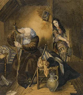 Briullov Prints: Illustration to the novel Wilhelm Meisters Apprenticeship by Johann Wolfgang von Goethe