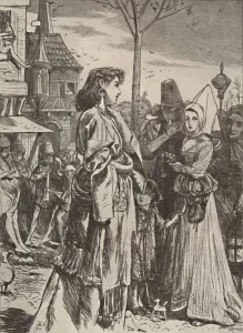 Illustration from poem A Becketts Troth., c1860-1875, (1923). Artist: George John Pinwell Illustration from poem A Becketts Troth., c1860-1875, (1923). Artist: George John Pinwell