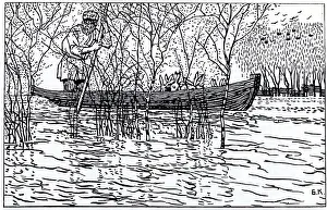Nekrasov Collection: Illustration for the poem Grandfather Mazay and the Hares by N. Nekrasov, 1910