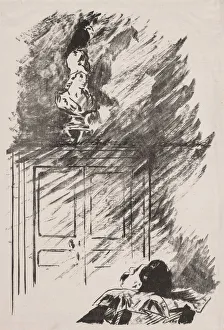 Edouard Manet French Prints: Illustration for The Raven by Edgar Allan Poe. Creator: Edouard Manet (French, 1832-1883)