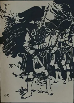 Illustration to Riccardo Stephenss Ballad, Hells Piper, c1912. Artist: James Cadenhead Illustration to Riccardo Stephenss Ballad, Hells Piper, c1912. Artist: James Cadenhead
