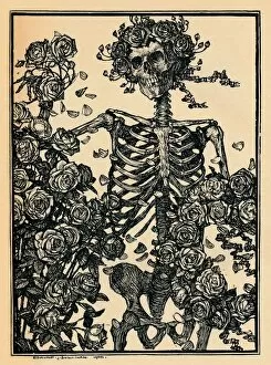 Skeleton Gallery: Illustration for The Rubaiyat of Omar Khayyam, 1900. Artist: Edmund Joseph Sullivan
