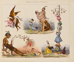 Illustration from the Series Charges et Decharges diaboliques, 1830