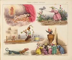 Illustration from the Series Charges et Decharges diaboliques, 1830