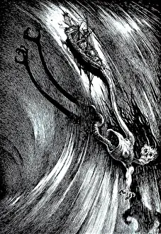 Martini Prints: Illustration for the story 'A Descent into the Maelstrom' by Edgar Allan Poe
