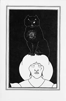 Aubrey 1872 1898 Gallery: Illustration for the story The black cat by Edgar Allan Poe, 1894-1895