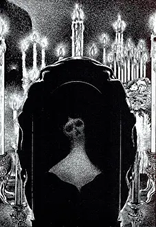 Martini Prints: Illustration for the story 'Life in Death (The Oval Portrait)' by Edgar Allan Poe