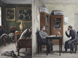Illustration for the story The Office (from A Sportsmans Sketches) by Ivan Turgenev, 1880s