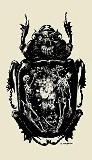 Illustration for the story "The Gold-Bug" by Edgar Allan Poe, 1905. Creator: Martini, Alberto (1876-1954)