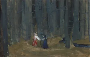 Illustration to The Tale of the Dead Princess and the Seven Knights. Artist: Malyutin, Sergei Vasilyevich (1859-1937)