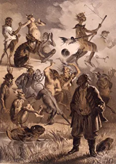 Russian Painting Of 19th Cen Collection: Illustration for the tale The Lost Letter from Evenings on a Farm