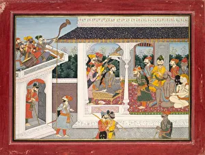 Pahari Hills Prints: Illustration to the Tenth and Eleventh Book of Purana, c. 1830. Creator: Unknown