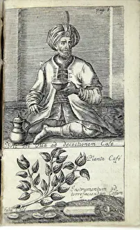 Illustration from "The good use of tea, coffee and chocolate for the preservation and cure... 1687. Creator: Anonymous