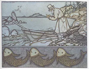 Illustration to the The Tale of the Fisherman and the Fish. Artist: Bilibin, Ivan Yakovlevich (1876-1942) Illustration to the The Tale of the Fisherman and the Fish. Artist: Bilibin, Ivan Yakovlevich (1876-1942)
