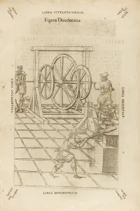 Medieval Technology Prints: Illustration from Theatrum Instrumentorum Et Machinarum by Jacques Besson, 1582