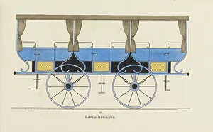 Illustration from the Town carriages, traveling and sporting vehicles from German, French and Engli Creator: Dinkel, Josef (active 1828-1845). Illustration from the Town carriages, traveling and sporting vehicles from German