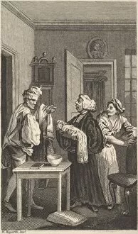 Baptising Gallery: Illustration to 'Tristram Shandy, 'Volume 4, 19th century. Creator: Unknown
