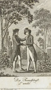 Looking At Each Other Prints: Illustration for Uprightness and Hypocrisy, 1793. Creator: Daniel Nikolaus Chodowiecki