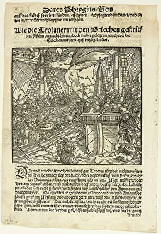 Woodcut On Paper Prints: Illustration from Von dem Troianischen Krieg