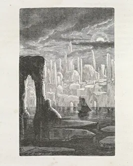 Verne Prints: Illustration for Voyages et Aventures du Capitaine Hatteras (Travels and adventures)