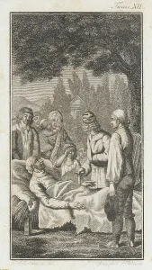 Sickbed Prints: Illustration for the Works of J.P.C. Florian, 1796. Creator: Daniel Nikolaus Chodowiecki