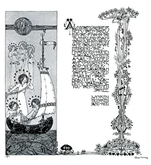 An illustration for Wynken, Blynken and Nod, 1899.Artist: Jessie Marion King An illustration for Wynken, Blynken and Nod, 1899.Artist: Jessie Marion King
