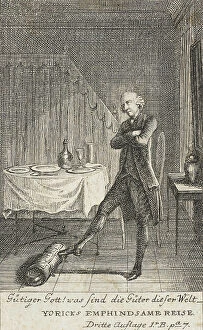 Satirical Collection: Illustration for Yorick's 'Sentimental Voyage', 1783. Creator: Daniel Nikolaus Chodowiecki