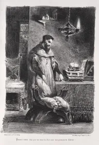 1798 1863 Prints: Illustrations for Faust: Faust in his dressing-room