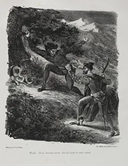 1798 1863 Prints: Illustrations for Faust: Faust and Mephistopheles in the mountains of the Hartz