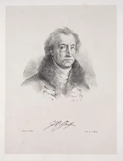 1798 1863 Prints: Illustrations for Faust: Frontispiece - Portrait of Johann Wolfgang von Goethe, 1828
