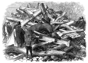 River Valley Prints: Illustrations of the Flood at Sheffield: scene in a garden at Hillsborough