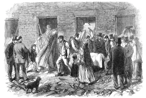 Industrial Accident Prints: Illustrations of the Flood at Sheffield:conveying the dead