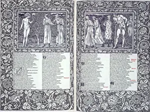 Pilgrimage Prints: Two illustrations and text from the Canterbury Tales