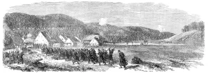 Illustrations of the War in Denmark: fight between the Danes and the Austrians at Veile... 1864. Creator: Unknown