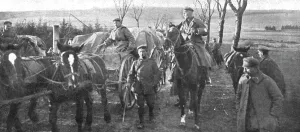 Liberated Prints: Ils S'en Vont; Convoi conduit par un officier, 1918. Creator: Unknown