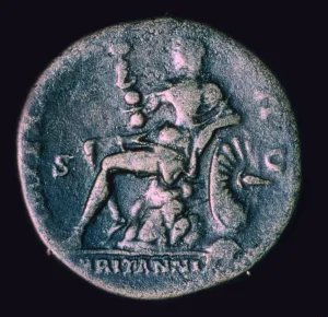 Britannia Prints: Image of Britannia on the reverse of a Roman coin