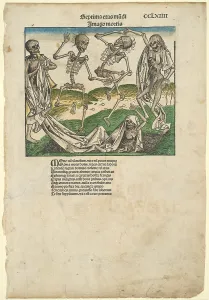 Halloween Prints: Image of Death (Imago Mortis), from the Nuremberg Chronicle