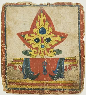 Ritual Object Collection: Image from a Set of Initiation Cards (Tsakali), 14th / 15th century. Creator: Unknown