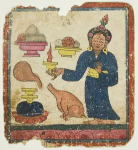 Image from a Set of Initiation Cards (Tsakali), 14th / 15th century. Creator: Unknown