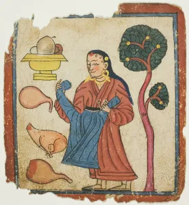Image from a Set of Initiation Cards (Tsakali), 14th / 15th century. Creator: Unknown