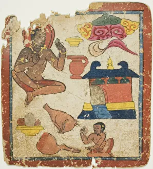 Image from a Set of Initiation Cards (Tsakali), 14th / 15th century. Creator: Unknown